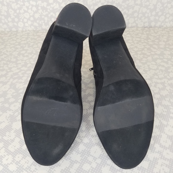 Report Sierra Black Embroidered Heel Suede Booties - Picture 8 of 8
